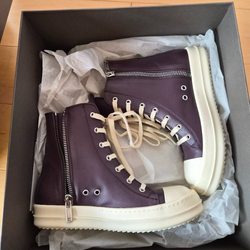 Rick Owens Purple Amethyst Bumper Sneakers Sz 39